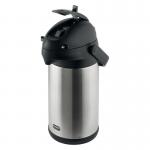 An elegant vacuum jug with a shiny chrome finish, the Addis Jugs Addis Chrome President Pump Pot is perfect for serving hot or cold beverages. With a capacity of 3 litres, this jug is ideal for home or office use. Its sleek design and convenient pump feature make it a practical and stylish addition to any setting.
