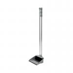 This photo features the Addis long handled dustpan and brush set in a metallic color. The set includes both a dustpan and a brush, making it perfect for quick and efficient cleaning. The long handle allows for easy use and the sleek metallic design adds a touch of style to any cleaning task.