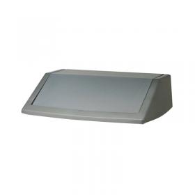 Addis 60 Litre Flip Top Bin Lid Metallic Grey 504895 AG11797