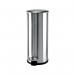 The photo shows an Addis Stainless Steel Soft Close Pedal Bin with a 30 litre capacity. The bin has a polished silver finish and a sleek design. The pedal mechanism allows for easy and hygienic opening and closing.