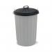 Addis Dustbin Round 90 Litre Grey With Black Lid AG813411 AG813411