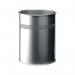 Durable Metal Waste Bin 15 Litre Silver 330023 AL17391