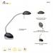 Alba Halox LED Desk Lamp 35.5W with UK Plug BlackGrey LEDX N UK ALB00687