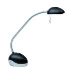 Alba Halox LED Desk Lamp 3/5.5W with UK Plug Black/Grey LEDX N UK ALB00687