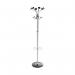 Alba Chromy Coat Stand 350x350x1790mm Chrome/Black PMCLASS ALB00715