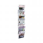 Alba Wall Mounted 7 Pocket Literature Holder A4 Chrome DD7M ALB00766