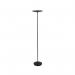 The photograph shows two Alba Slim LED floor lamps with round heads in black. The lamps emit 3000 lumens and have a wattage of 30. They are floor standing and are designed to provide bright and modern lighting in any room.