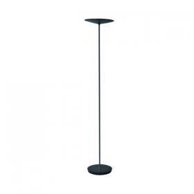 Alba Slim LED Floor Lamp Round Head 3000 Lumens 30W Black LEDSLIM N UK ALB00875