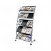 Alba 5 Shelf Mobile Literature Display Stand 3xA4 DD5GM ALB00930