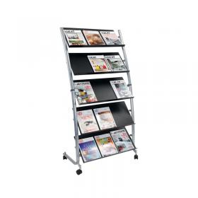 Alba 5 Shelf Mobile Literature Display Stand 3xA4 DD5GM ALB00930