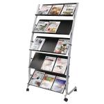 Alba 5 Shelf Mobile Literature Display Stand 3xA4 DD5GM ALB00930