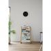 Alba Literature Floor Display 8x2 Compartments A4 Natural Wood Frame White Compartments DDEXPO8W BC ALB01695