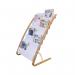 Alba Literature Floor Display 8x2 Compartments A4 Natural Wood Frame White Compartments DDEXPO8W BC ALB01695