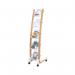 Alba Mobile Narrow Literature Display 5 Compartments A4 Natural Frame White Compartments DD5PMW BC ALB01782