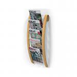 Alba Wall Display Unit 5 Compartments Natural Wood Frame White Compartments DDEXPOWALL BC ALB01800