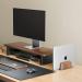 Alba Vertical Computer Stand AluminiumWalnut ODSTAND W ALB01819