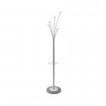 Alba Festival High Capacity Coat Stand with Umbrella Holder 350x350x1870mm Silver/White PMFESTY2BC ALB14293