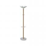 Alba Coat Stand 350x350x1750mm Beech/White ALB90566 ALB90566