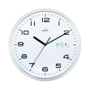 Acctim Supervisor Wall Clock 320mm Chromewhite 21027 Ang21027