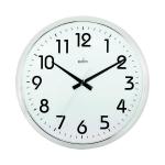 Acctim Orion Silent Sweep Wall Clock 320mm Chrome/White 21287 ANG21287