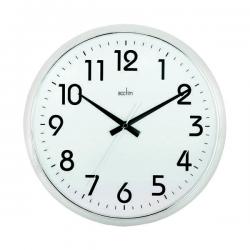 Cheap Stationery Supply of Acctim Orion Silent Sweep Wall Clock 320mm Chrome/White 21287 ANG21287 Office Statationery