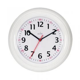 Acctim Wexham 24 Hour Plastic Wall Clock White 21862 ANG21862
