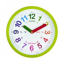 Cheap Stationery Supply of Acctim Lulu Time Teaching Wall Clock 260mm Green 21885 ANG21885 Office Statationery