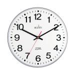 Acctim Clarkenwell Wall Clock Silent Non-Ticking 300mm Diameter White 22233 ANG22233