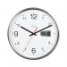 Acctim Kalendar Wall Clock with Digital Date 270mm Diameter Silver Frame 22367 ANG22367