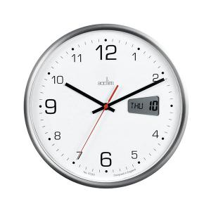 Click to view product details and reviews for Acctim Kalendar Wall Clock With Digital Date 270mm Diameter Silver.