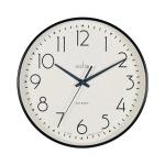 Acctim Earl Wall Clock Non Ticking Sweep Seconds Hand 250mm Diameter Black 22563 ANG22563