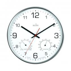 Cheap Stationery Supply of Acctim Komfort 30.5cm Metal Thermo Hygro Wall Clock 29147 ANG29147 Office Statationery