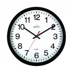 Cheap Stationery Supply of Acctim Controller Silent Sweep Wall Clock 368mm Black 93/704B ANG33704 Office Statationery