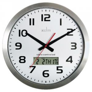 Acctim Meridian Radio Controlled Wall Clock Aluminium 74447 Ang74447