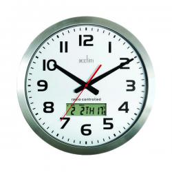 Cheap Stationery Supply of Acctim Meridian Radio Controlled Wall Clock Aluminium 74447 ANG74447 Office Statationery