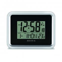 Cheap Stationery Supply of Acctim Delta Radio Controlled Digital Clock Silver/White 74573 ANG74467 Office Statationery