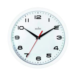 Acctim Aylesbury Wall Clock White 92301 Ang92301