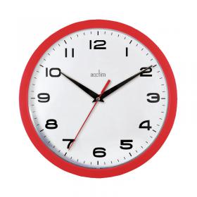 Acctim Aylesbury Wall Clock Red 92303 ANG92303