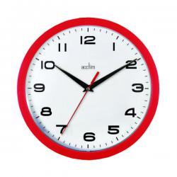 Cheap Stationery Supply of Acctim Aylesbury Wall Clock Red 92/303 ANG92303 Office Statationery