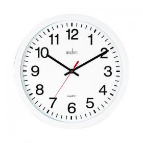 Acctim Controller Silent Sweep Wall Clock 368mm White 93/704 ANG93704