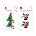 Xmas Hair Clips 2 Designs Pk12