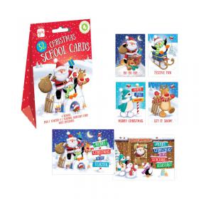 Cards 32 School Pack of Cosy Christmas Pack of 24 XAMGC401 ANK57485