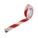 Vinyl Hazard Tape White/Red 50mmx33m (Pack of 24) 623366 ANT03541