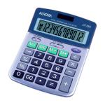 Aurora Silver/Grey 12-Digit Semi-Desk Calculator DT398 AO42028