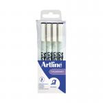 Artline Calligraphy Pen Set Assorted Width Black (Pack of 4) EK-240W4 AR80836