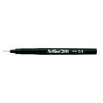 Artline 200 Fineliner Pen Fine Black (Pack of 12) A2001 AR83025