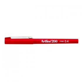 Artline 200 Fineliner Pen Fine Red (Pack of 12) A2002 AR83027