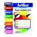 Artline 2-in-1 Flipchart Marker Assorted (Pack of 8) EK-325T-W8