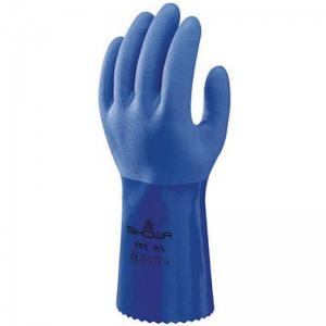 Showa 660 Blue PVC Chemical-Resistant Gloves 1 Pair 10 ARC01121