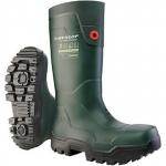 Dunlop FieldPRO Thermo+ Green S5L Safety Wellington Boots 10 44 ARC05401